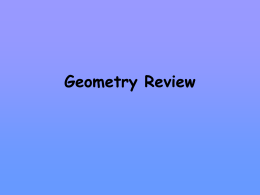 Geometry Review