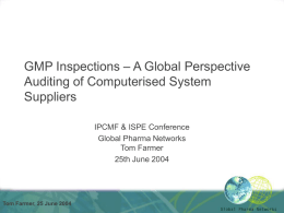 IPCMF_ISPE Computer Vendor Audits (Jun04).pps