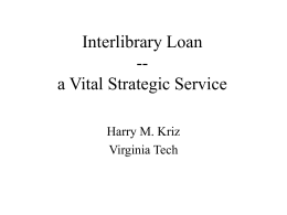 Interlibrary Loan - Virtual Library of Virginia
