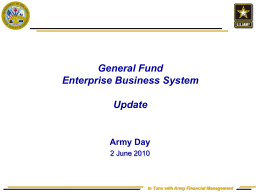What is the General Fund Enterprise Business System?