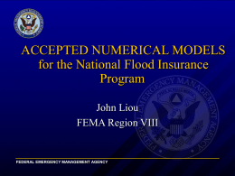 Numerical Models Accepted by FEMA