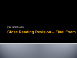 Romeo and Juliet Revision