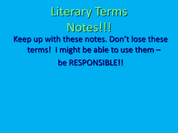 LitTerms 2013-2014 Notes