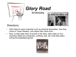 Glory Road Screenplay