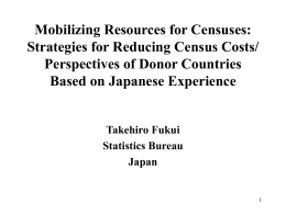 Strategies for Reducing Census Costs – Japan