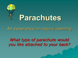 Parachutes - Wallingford Public Schools