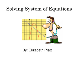 Solving System of Equations