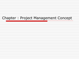 Chapter 10 Project Management concept