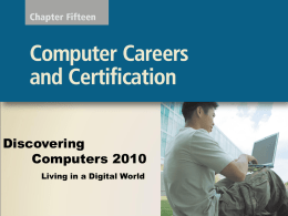 Chapter 15-careers and certification