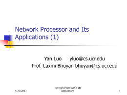 Network Processor Technologies