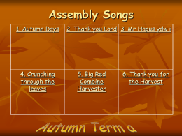 assembly songs - autumn a