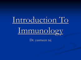 Introduction To Immunology