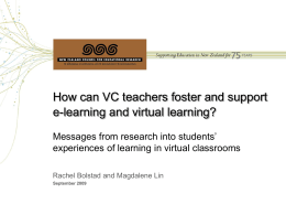 Students` experiences of learning in virtual classrooms Research