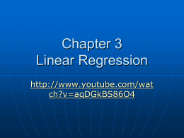 AP Stats CH 3 Linear Regression