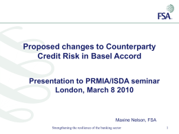 Proposed changes to Counterparty Credit Risk in Basel