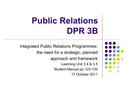 LU 3.4 Integrated PR Programmes