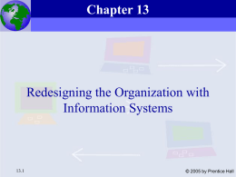 Redesigning the Organization