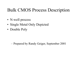 CMOS process flow