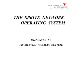 Features Of Sprite Operating System