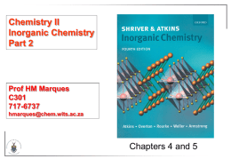Lewis Acids and Bases - Wits Structural Chemistry