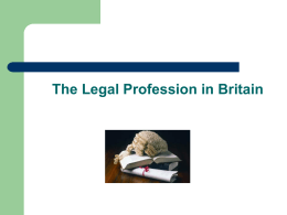 The Legal Profession in Britain Branches