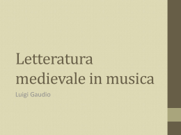 Letteratura medievale in musica