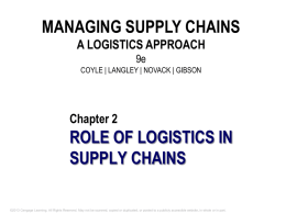 The Management of Business Logistics Chapter 2