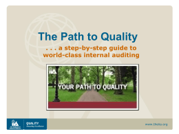 Path to Quality - Step-by-Step Guide