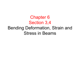 Chapter 6 Section 3,4 Bending Deformation, Strain