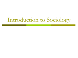 Applying the Sociological Perspective