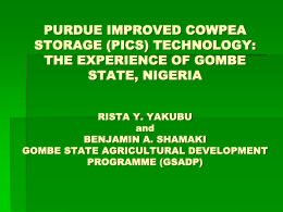The Experience of Gombe State, Nigeria