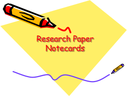Scholarly Paper Notecard PowerPoint