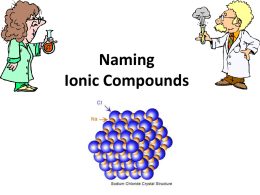 4. Naming Ionic Compounds