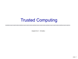 16-0 Trusted Computing