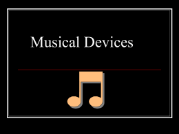 Musical Devices In Poetry