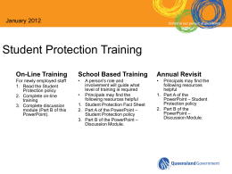 Student Protection Training