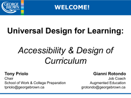 Universal Design for Learning Accessibility
