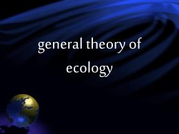 general theory of ecology