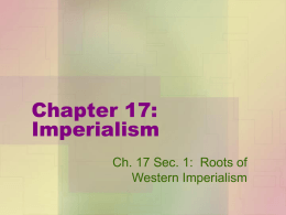 Chapter 17: Imperialism