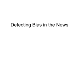 Detecting Bias in the News