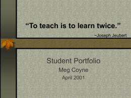 Student Portfolio Project