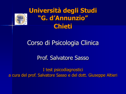 Diapositiva 1 - Università degli Studi "G. d`Annunzio"