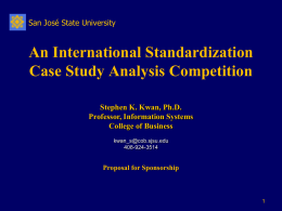 International Standardization Case Study Analysis Competition
