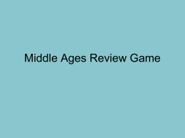 Middle Ages Review Game