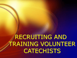 Part 1 Who is a Catechist?