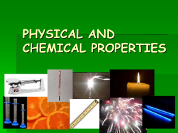 Physical and Chemical Properties PPT