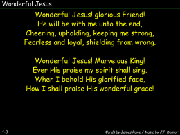 Wonderful Jesus