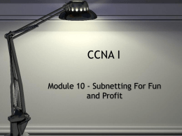 Subnetting for Fun and Profit