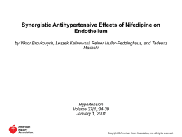 Synergistic Antihypertensive Effects of Nifedipine on