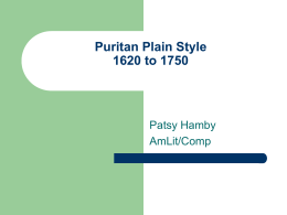 Puritan Plain Style